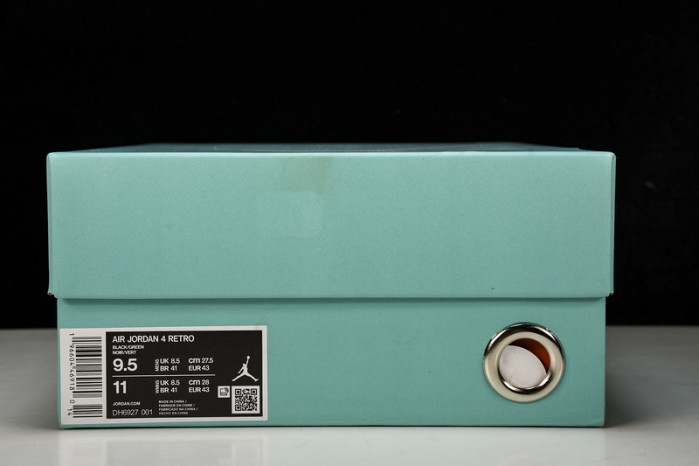 air jordan 4 black tiff any green bq7669-132