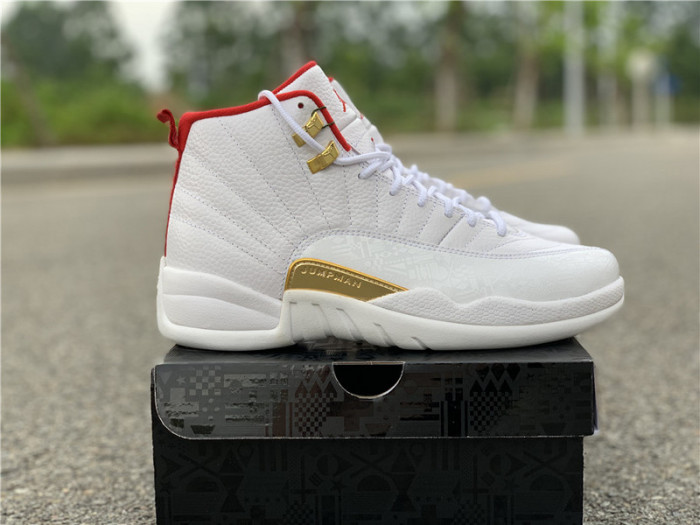 air jordan 12 fiba white university red 130690-107