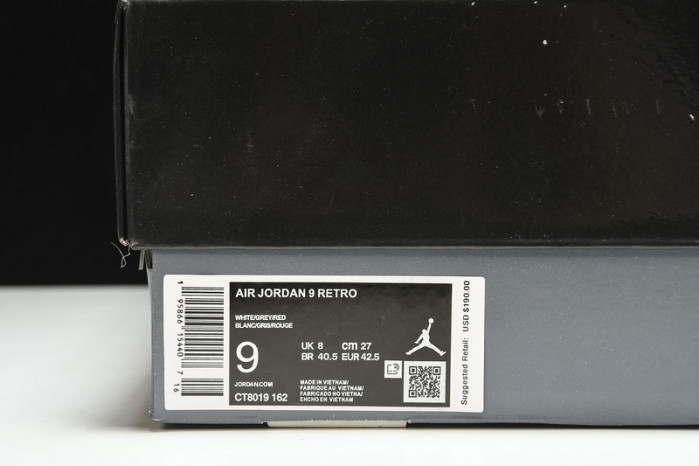 air jordan 9 fire red ct8019-162