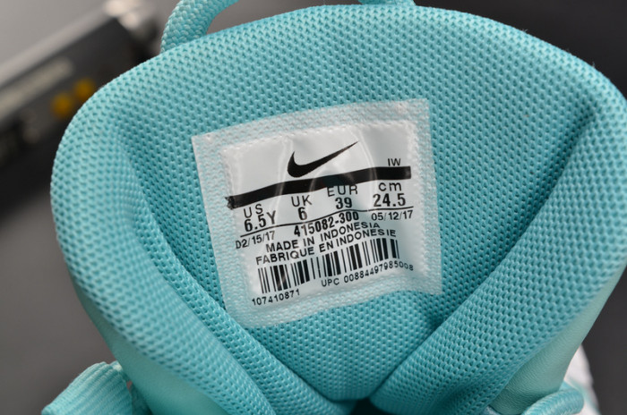 nike air more uptempo gs “island green” womens 415082-300