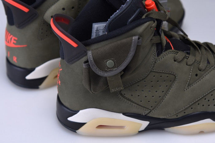 travis scott air jordan 6 medium olive - cn1084-200