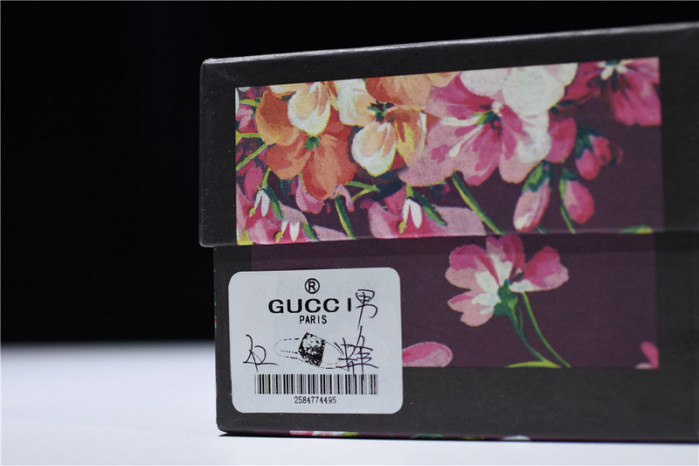 gc leather slide sandal with plaid bee