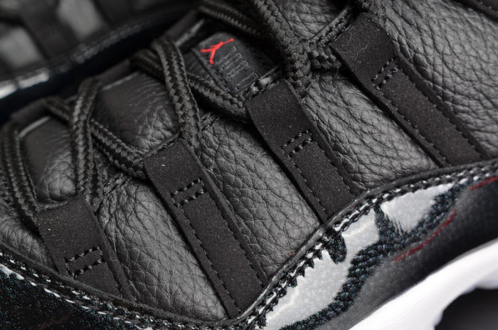 jordan 11 retro bp "72-10" black mens 378037-002
